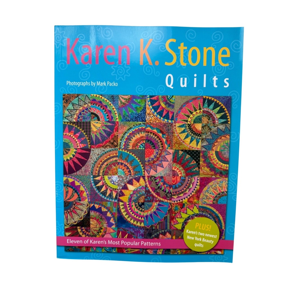 VTG Karen K Stone Quilts Book Good Patterns Paper Piecing Soft Cover